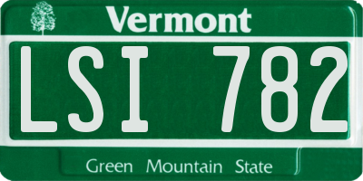 VT license plate LSI782