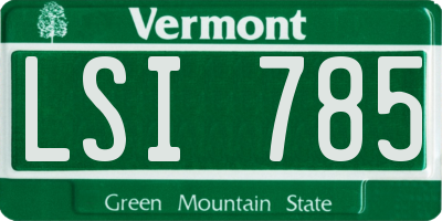 VT license plate LSI785