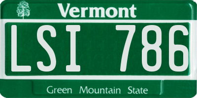 VT license plate LSI786