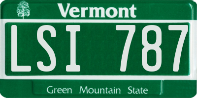 VT license plate LSI787