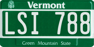 VT license plate LSI788