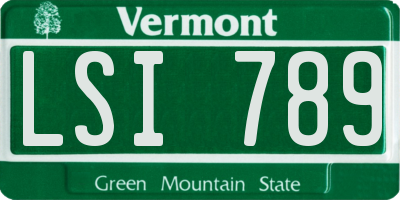 VT license plate LSI789