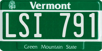 VT license plate LSI791