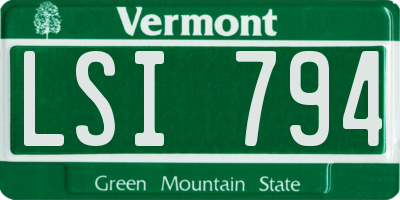 VT license plate LSI794