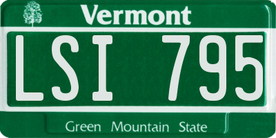 VT license plate LSI795