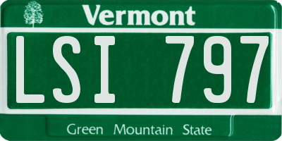 VT license plate LSI797
