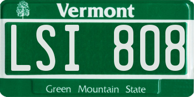 VT license plate LSI808