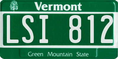 VT license plate LSI812