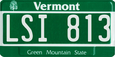VT license plate LSI813