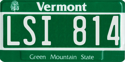 VT license plate LSI814