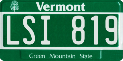 VT license plate LSI819