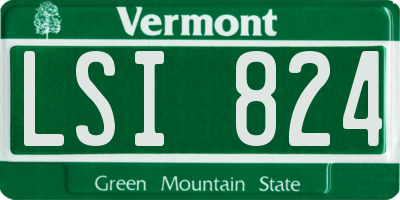 VT license plate LSI824