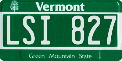 VT license plate LSI827