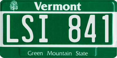 VT license plate LSI841