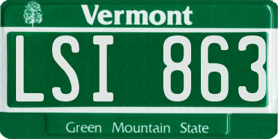 VT license plate LSI863