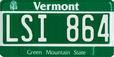 VT license plate LSI864