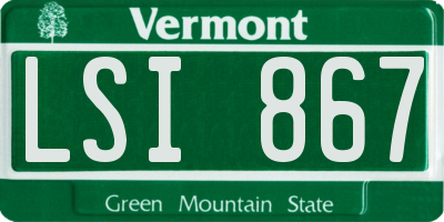 VT license plate LSI867