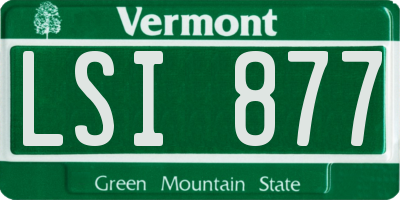 VT license plate LSI877