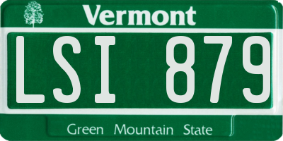 VT license plate LSI879