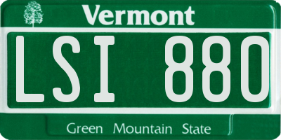 VT license plate LSI880