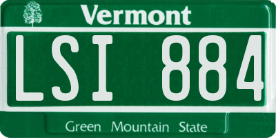 VT license plate LSI884