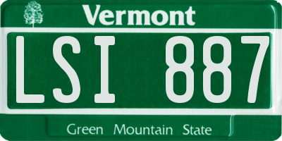 VT license plate LSI887