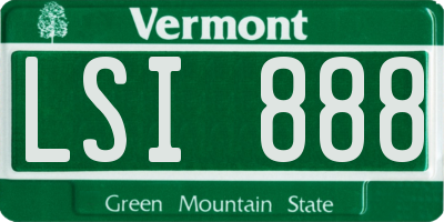 VT license plate LSI888
