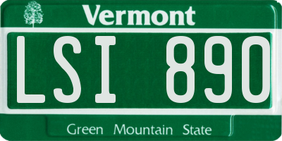 VT license plate LSI890