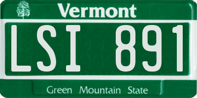 VT license plate LSI891