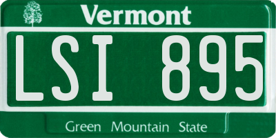 VT license plate LSI895