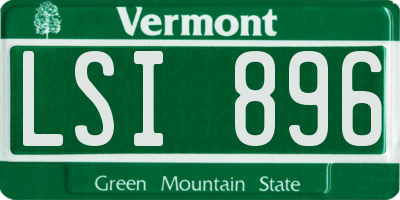 VT license plate LSI896