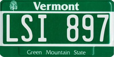 VT license plate LSI897