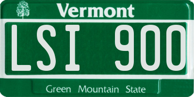 VT license plate LSI900