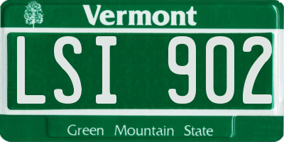 VT license plate LSI902