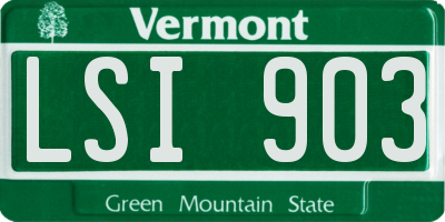 VT license plate LSI903