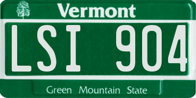 VT license plate LSI904