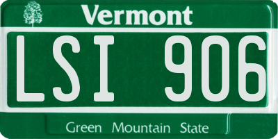 VT license plate LSI906
