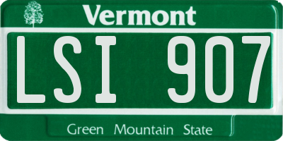 VT license plate LSI907