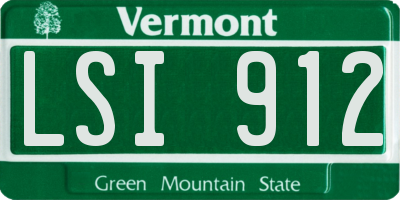 VT license plate LSI912