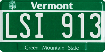VT license plate LSI913