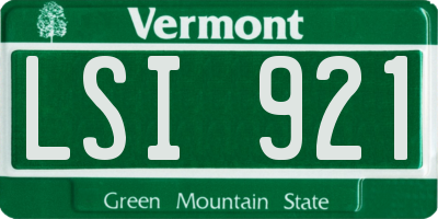 VT license plate LSI921