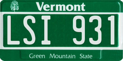 VT license plate LSI931