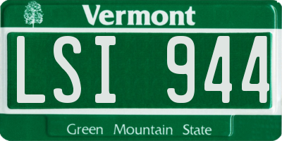 VT license plate LSI944