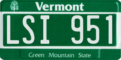 VT license plate LSI951
