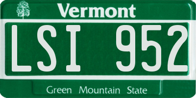 VT license plate LSI952