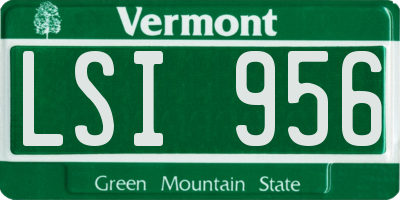 VT license plate LSI956