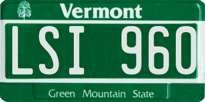VT license plate LSI960