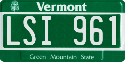 VT license plate LSI961