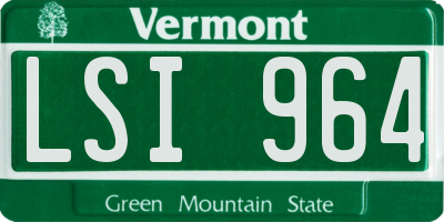 VT license plate LSI964