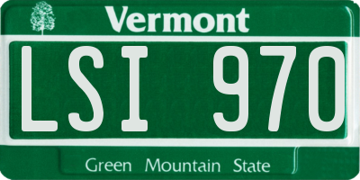 VT license plate LSI970